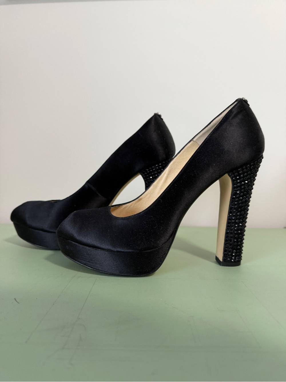 Michael KORS Peep Toe Jewelled Heel